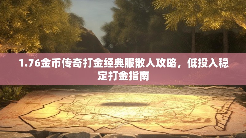 1.76金币传奇打金经典服散人攻略,低投入稳定打金指南