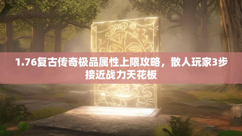 1.76复古传奇极品属性上限攻略,散人玩家3步接近战力天花板