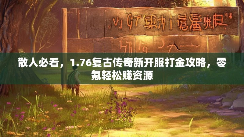 散人必看，1.76复古传奇新开服打金攻略，零氪轻松赚资源