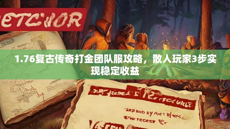 1.76复古传奇打金团队服攻略,散人玩家3步实现稳定收益