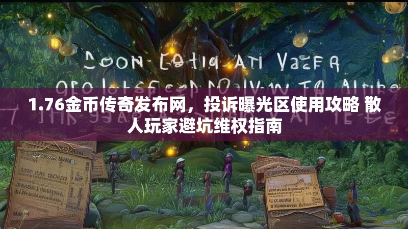 1.76金币传奇发布网,投诉曝光区使用攻略 散人玩家避坑维权指南