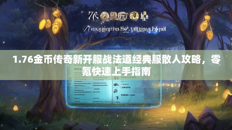 1.76金币传奇新开服战法道经典服散人攻略,零氪快速上手指南