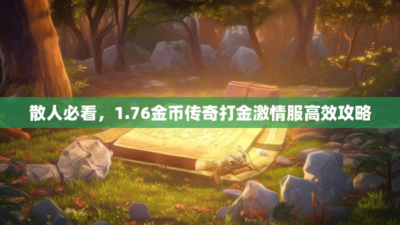 散人必看,1.76金币传奇打金激情服高效攻略
