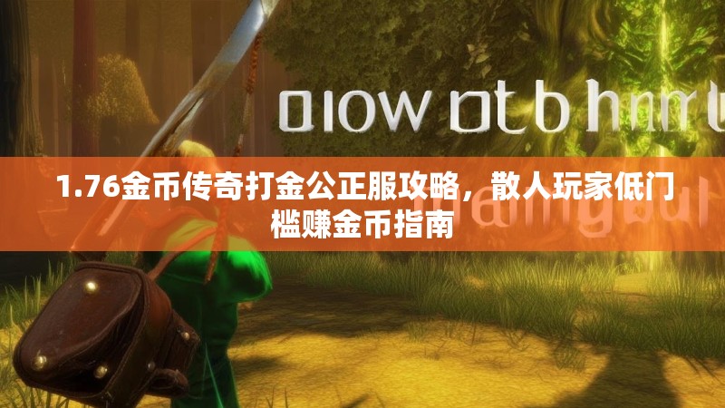 1.76金币传奇打金公正服攻略,散人玩家低门槛赚金币指南