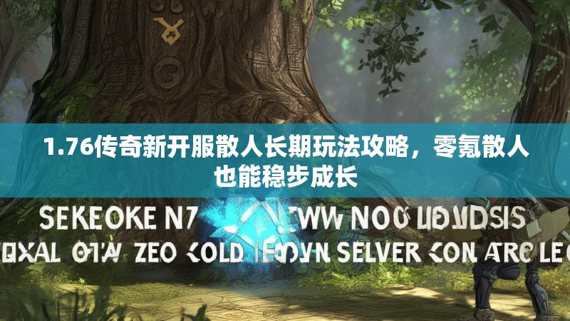 1.76传奇新开服散人长期玩法攻略，零氪散人也能稳步成长