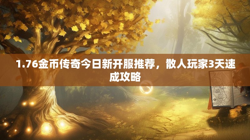 1.76金币传奇今日新开服推荐,散人玩家3天速成攻略