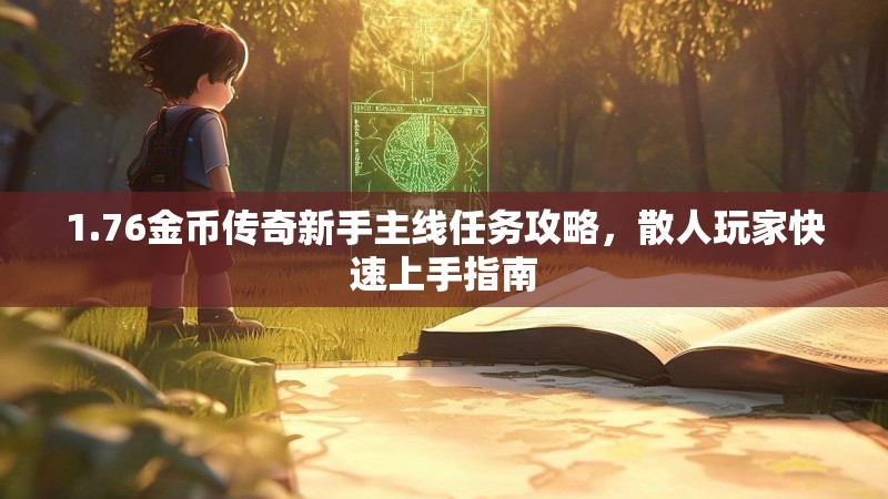 1.76金币传奇新手主线任务攻略,散人玩家快速上手指南