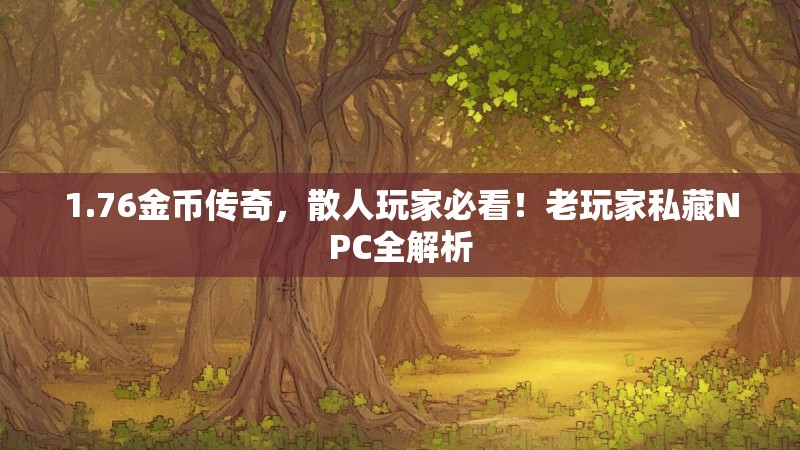 1.76金币传奇,散人玩家必看!老玩家私藏NPC全解析