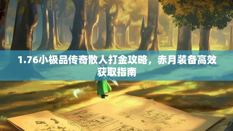 1.76小极品传奇散人打金攻略,赤月装备高效获取指南