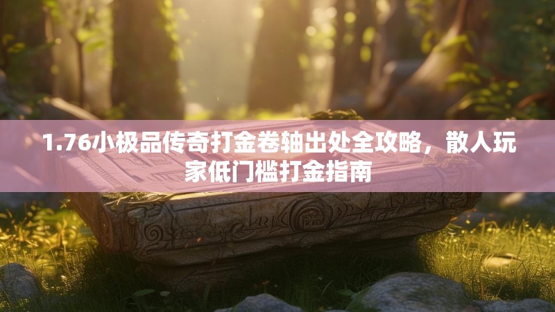 1.76小极品传奇打金卷轴出处全攻略,散人玩家低门槛打金指南