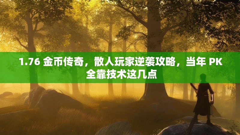 1.76 金币传奇,散人玩家逆袭攻略,当年 PK 全靠技术这几点