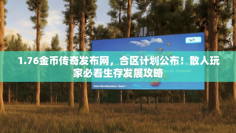 1.76金币传奇发布网,合区计划公布!散人玩家必看生存发展攻略