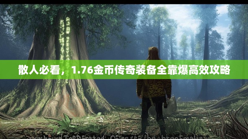 散人必看,1.76金币传奇装备全靠爆高效攻略
