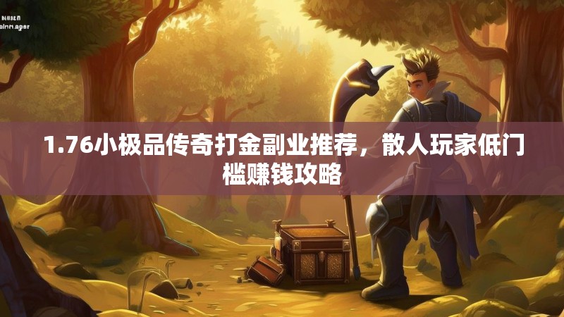 1.76小极品传奇打金副业推荐,散人玩家低门槛赚钱攻略