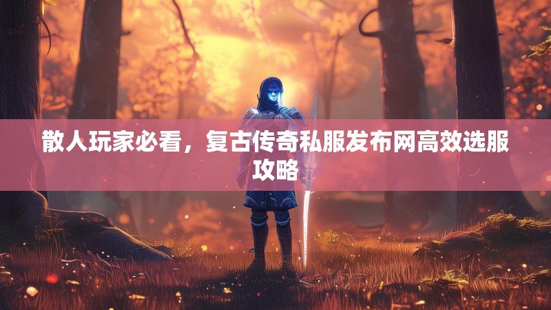散人玩家必看，复古传奇私服发布网高效选服攻略
