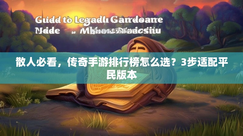 散人必看,传奇手游排行榜怎么选?3步适配平民版本