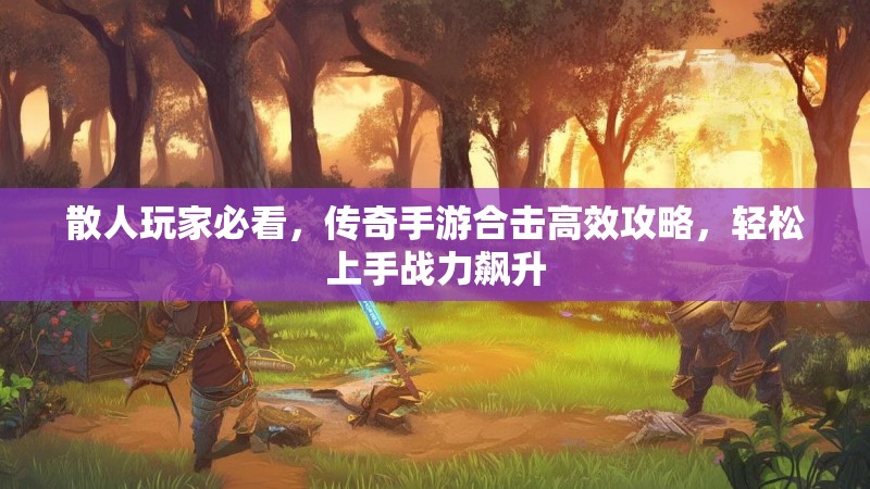 散人玩家必看,传奇手游合击高效攻略,轻松上手战力飙升