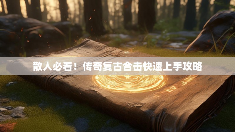 散人必看!传奇复古合击快速上手攻略