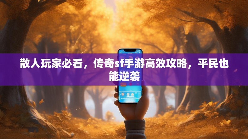 散人玩家必看,传奇sf手游高效攻略,平民也能逆袭