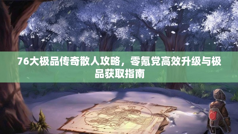 76大极品传奇散人攻略,零氪党高效升级与极品获取指南