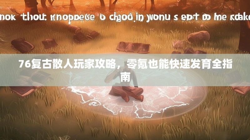 76复古散人玩家攻略，零氪也能快速发育全指南