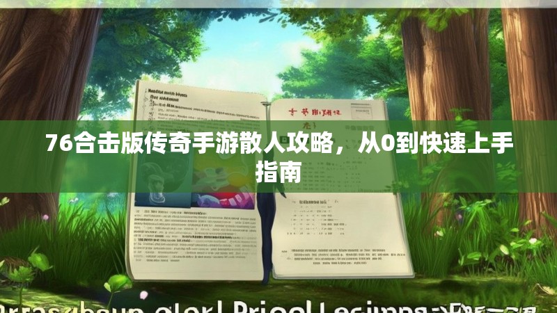 76合击版传奇手游散人攻略，从0到快速上手指南