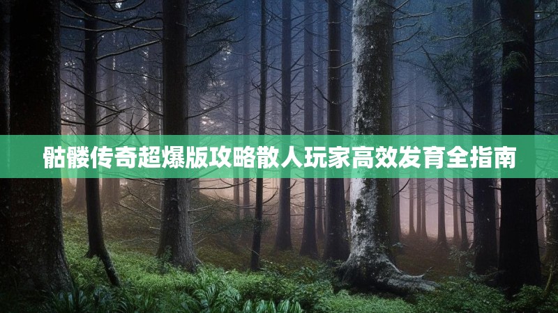 骷髅传奇超爆版攻略散人玩家高效发育全指南