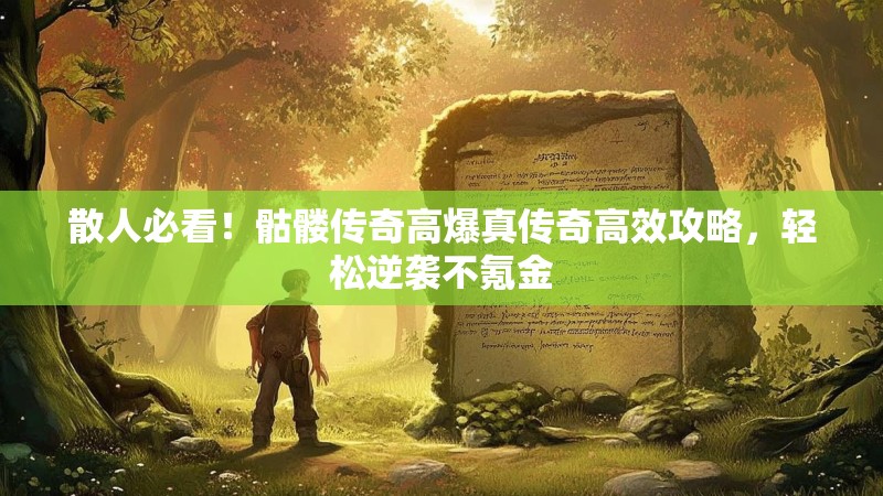 散人必看!骷髅传奇高爆真传奇高效攻略,轻松逆袭不氪金