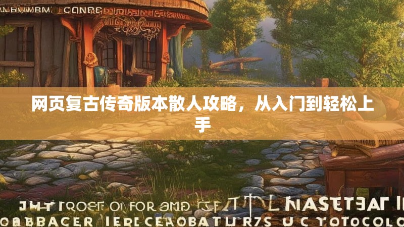 网页复古传奇版本散人攻略,从入门到轻松上手