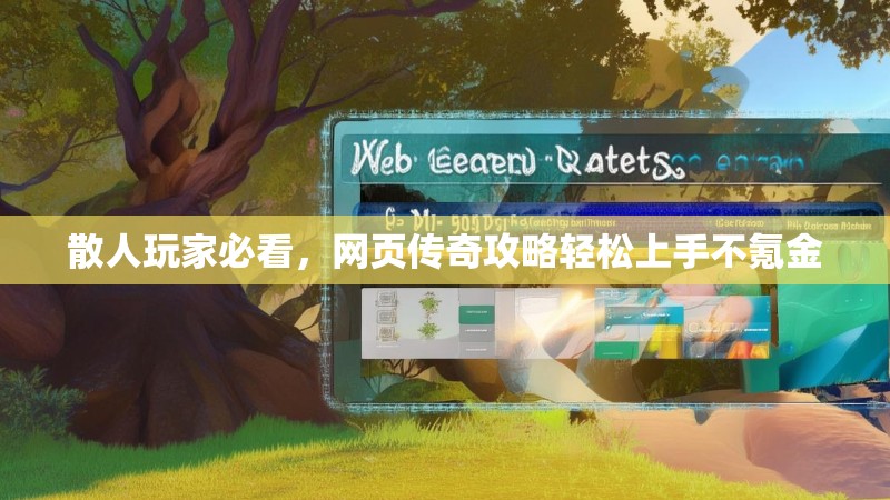 散人玩家必看，网页传奇攻略轻松上手不氪金