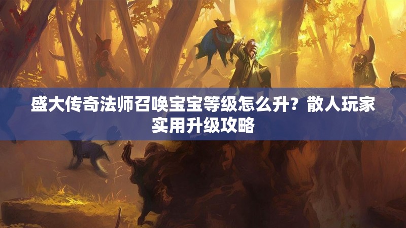 盛大传奇法师召唤宝宝等级怎么升?散人玩家实用升级攻略