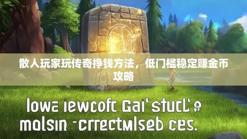 散人玩家玩传奇挣钱方法,低门槛稳定赚金币攻略