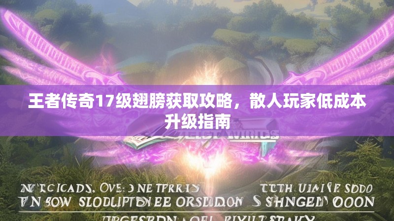 王者传奇17级翅膀获取攻略,散人玩家低成本升级指南