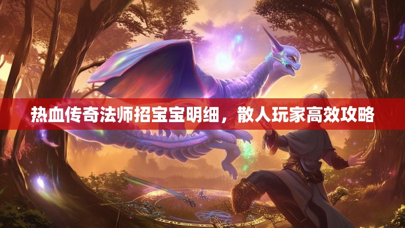 热血传奇法师招宝宝明细，散人玩家高效攻略