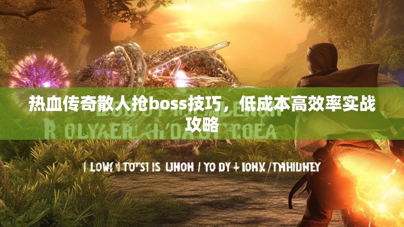 热血传奇散人抢boss技巧,低成本高效率实战攻略