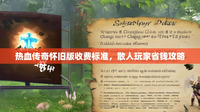 热血传奇怀旧版收费标准,散人玩家省钱攻略