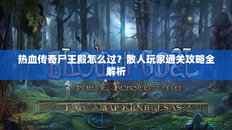 热血传奇尸王殿怎么过？散人玩家通关攻略全解析