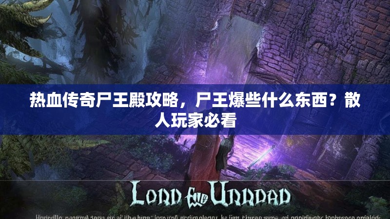 热血传奇尸王殿攻略，尸王爆些什么东西？散人玩家必看