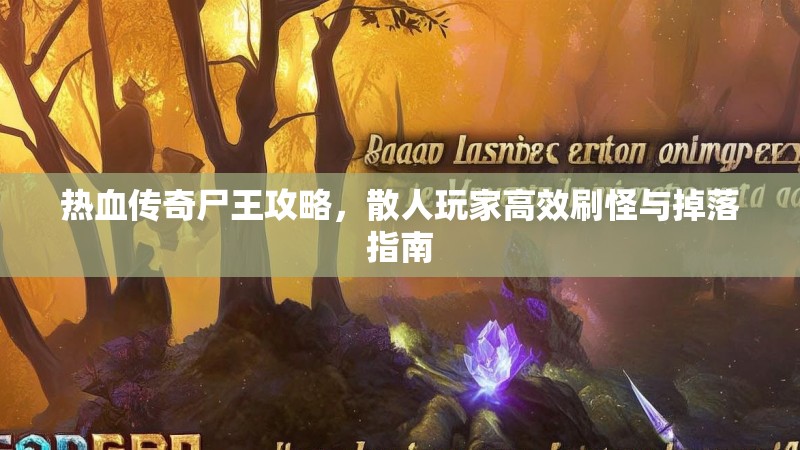 热血传奇尸王攻略，散人玩家高效刷怪与掉落指南