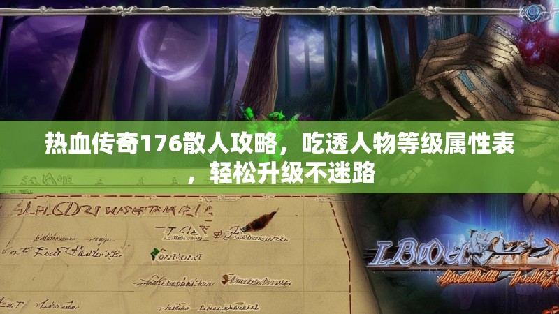 热血传奇176散人攻略,吃透人物等级属性表,轻松升级不迷路