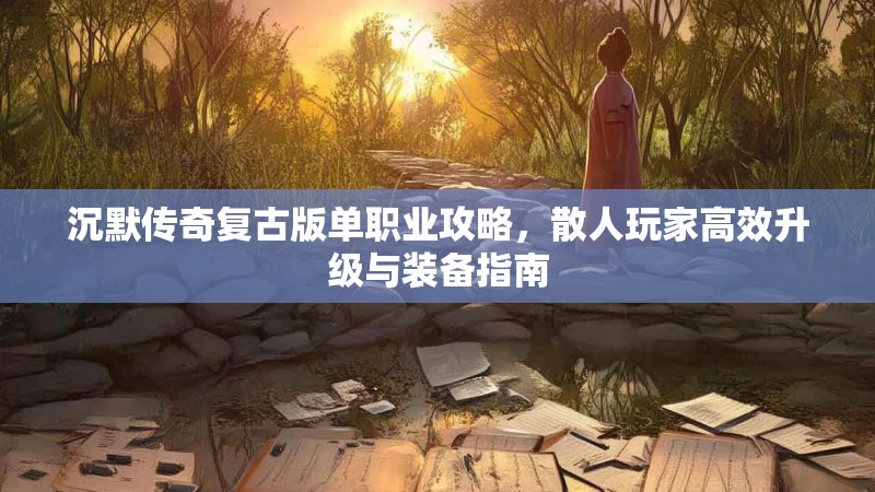 沉默传奇复古版单职业攻略，散人玩家高效升级与装备指南