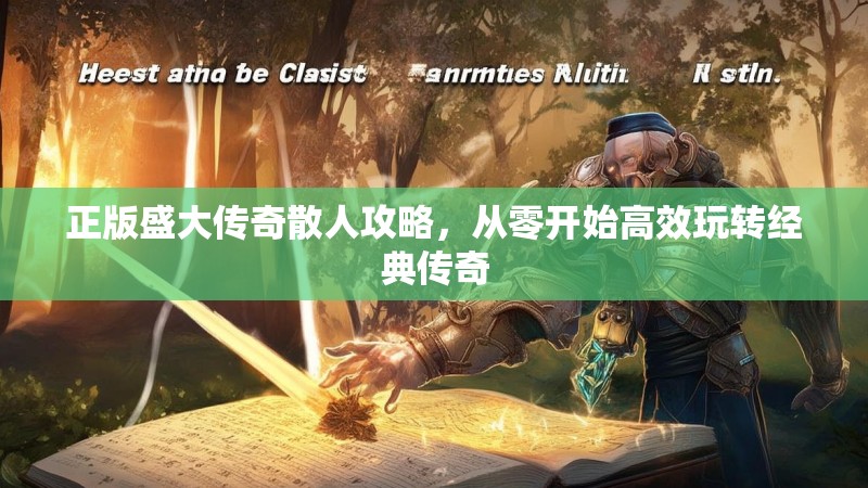 正版盛大传奇散人攻略,从零开始高效玩转经典传奇
