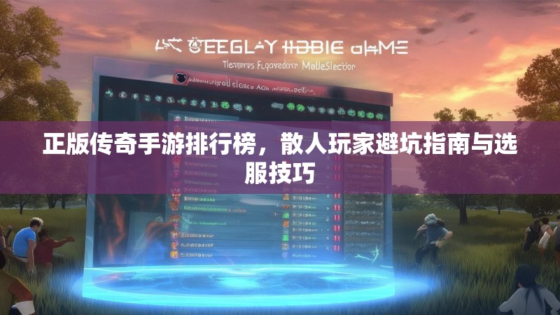 正版传奇手游排行榜,散人玩家避坑指南与选服技巧