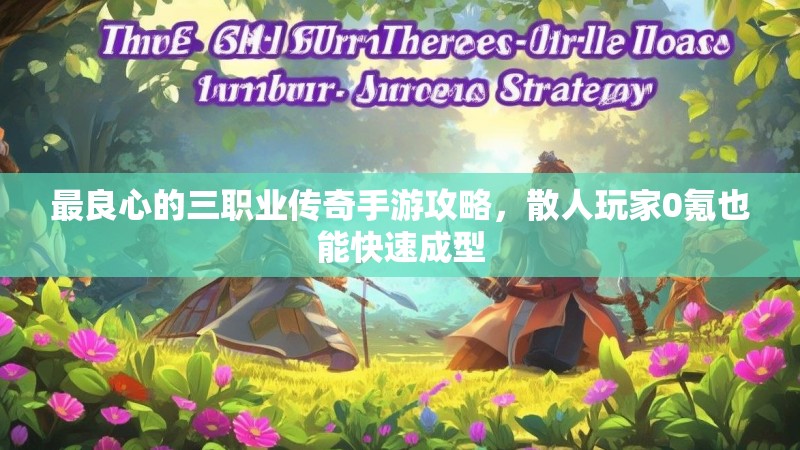 最良心的三职业传奇手游攻略，散人玩家0氪也能快速成型