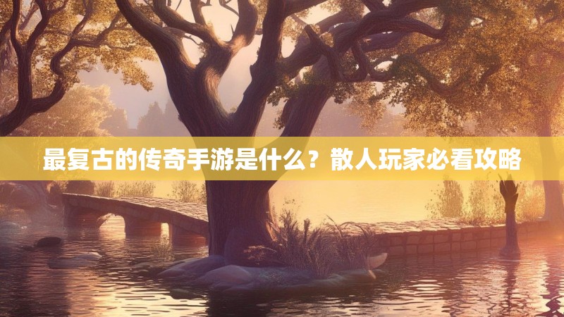 最复古的传奇手游是什么?散人玩家必看攻略