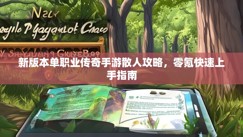 新版本单职业传奇手游散人攻略,零氪快速上手指南