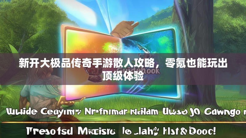新开大极品传奇手游散人攻略，零氪也能玩出顶级体验
