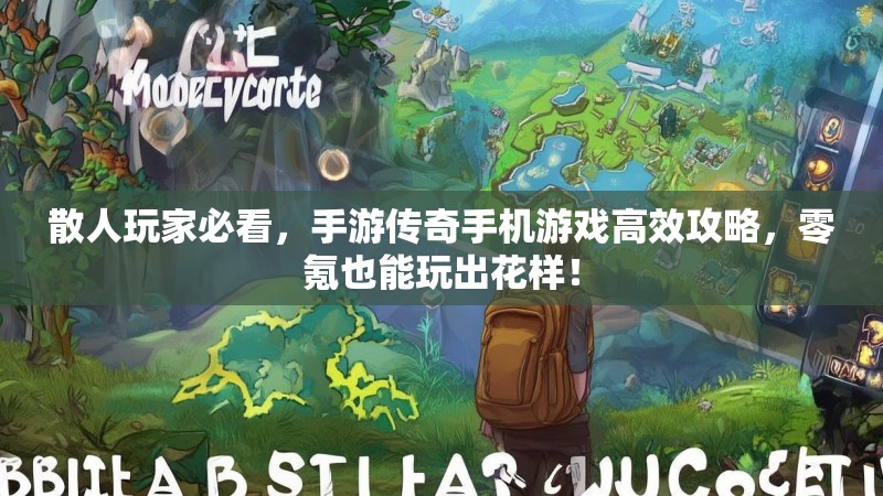 散人玩家必看,手游传奇手机游戏高效攻略,零氪也能玩出花样!