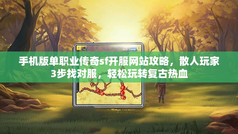 手机版单职业传奇sf开服网站攻略,散人玩家3步找对服,轻松玩转复古热血