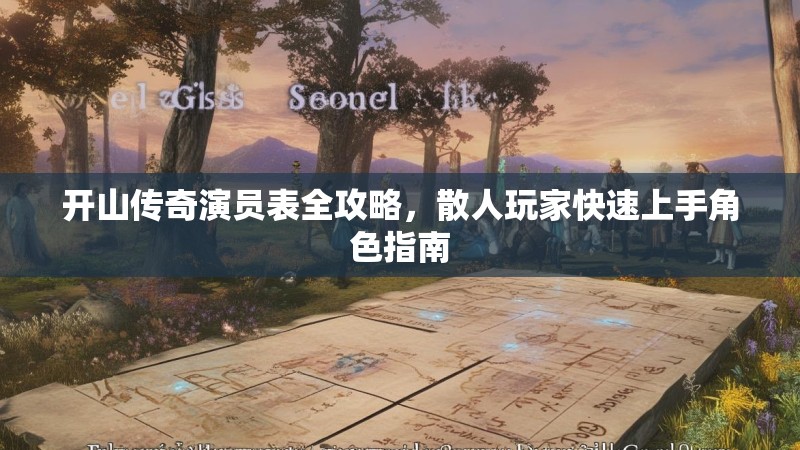 开山传奇演员表全攻略,散人玩家快速上手角色指南